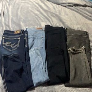 4 pair of express jeans